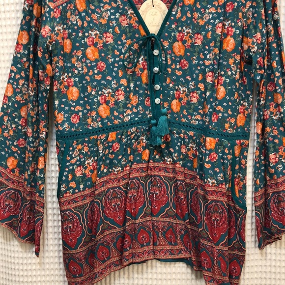 Tulle & Batiste Jamawar Rose Blouse - Picture 4 of 10